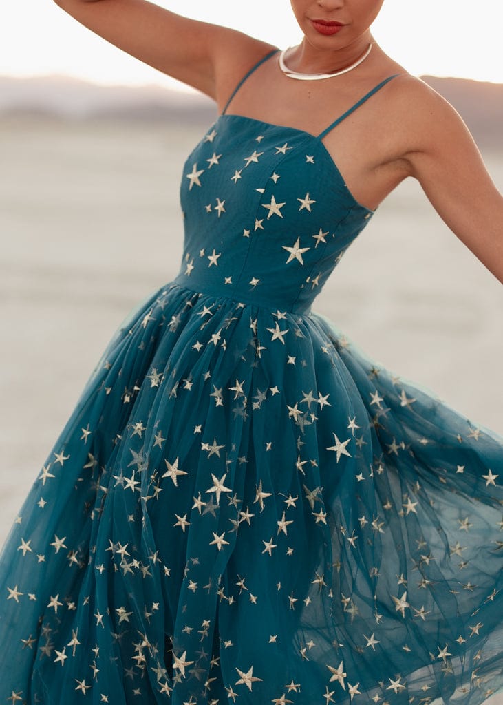 chic size inclusive model wearing JessaKae Night Sky Dress Dresses