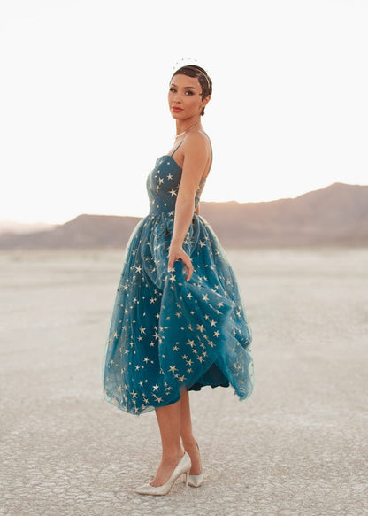 chic size inclusive model wearing JessaKae Night Sky Dress Dresses