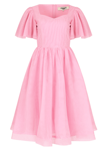 chic size inclusive model wearing JessaKae Nora Dress Dresses Dress_Dusty Pink / XS