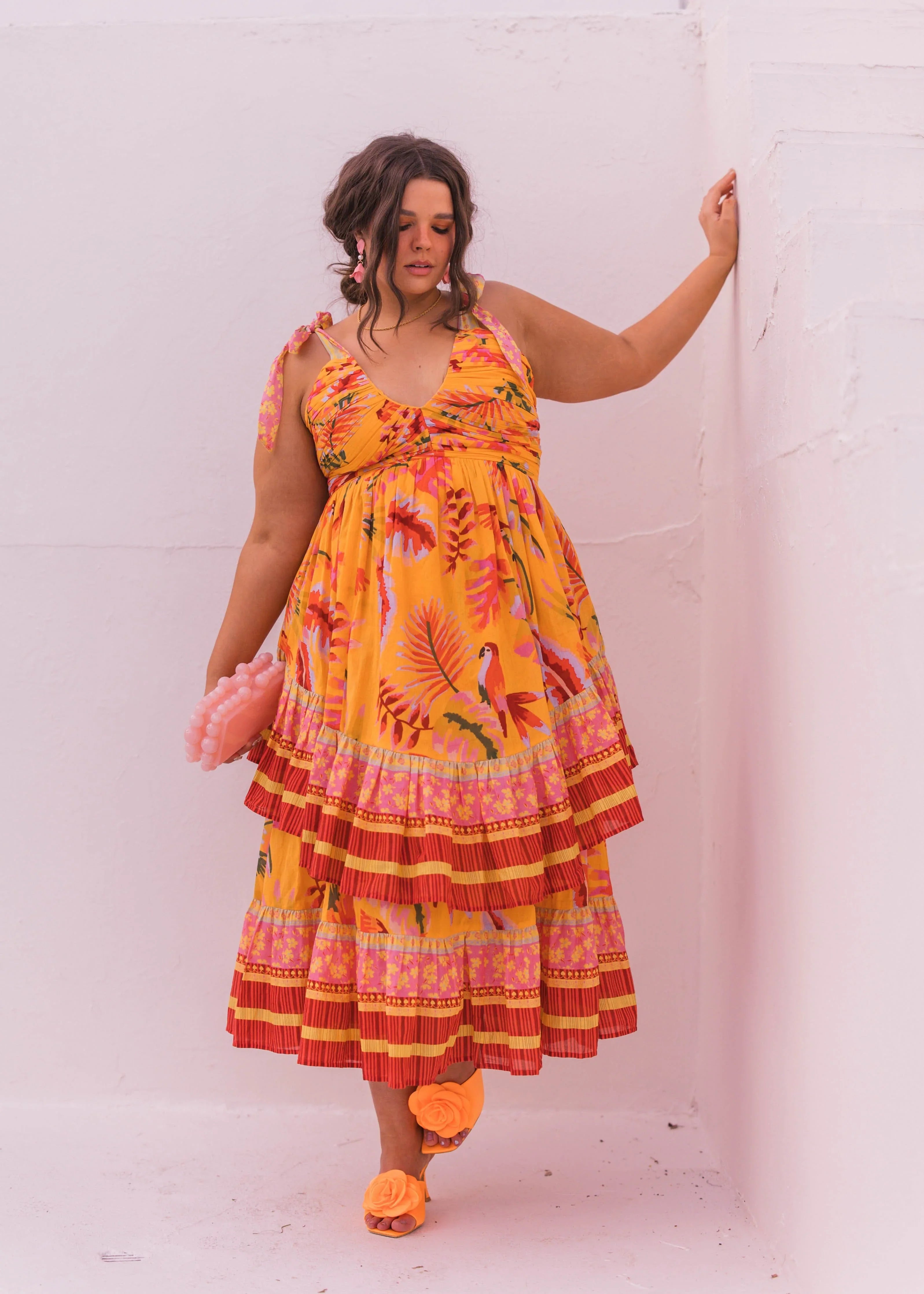 Vestito A Quadri Ex Oasis Da Donna – Taglie 6-18 – Lilla E Bianco Con Bottoni