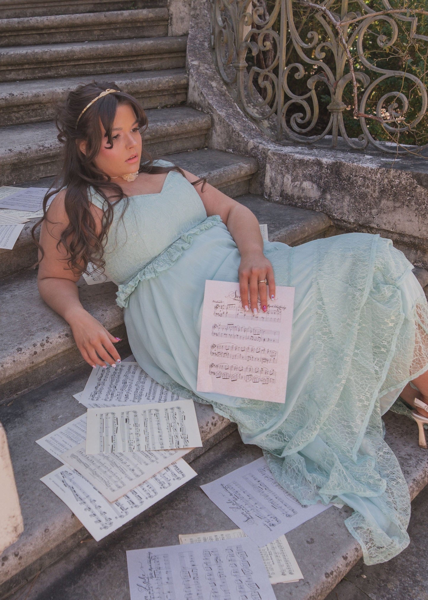 chic size inclusive model wearing JessaKae Odette Dress