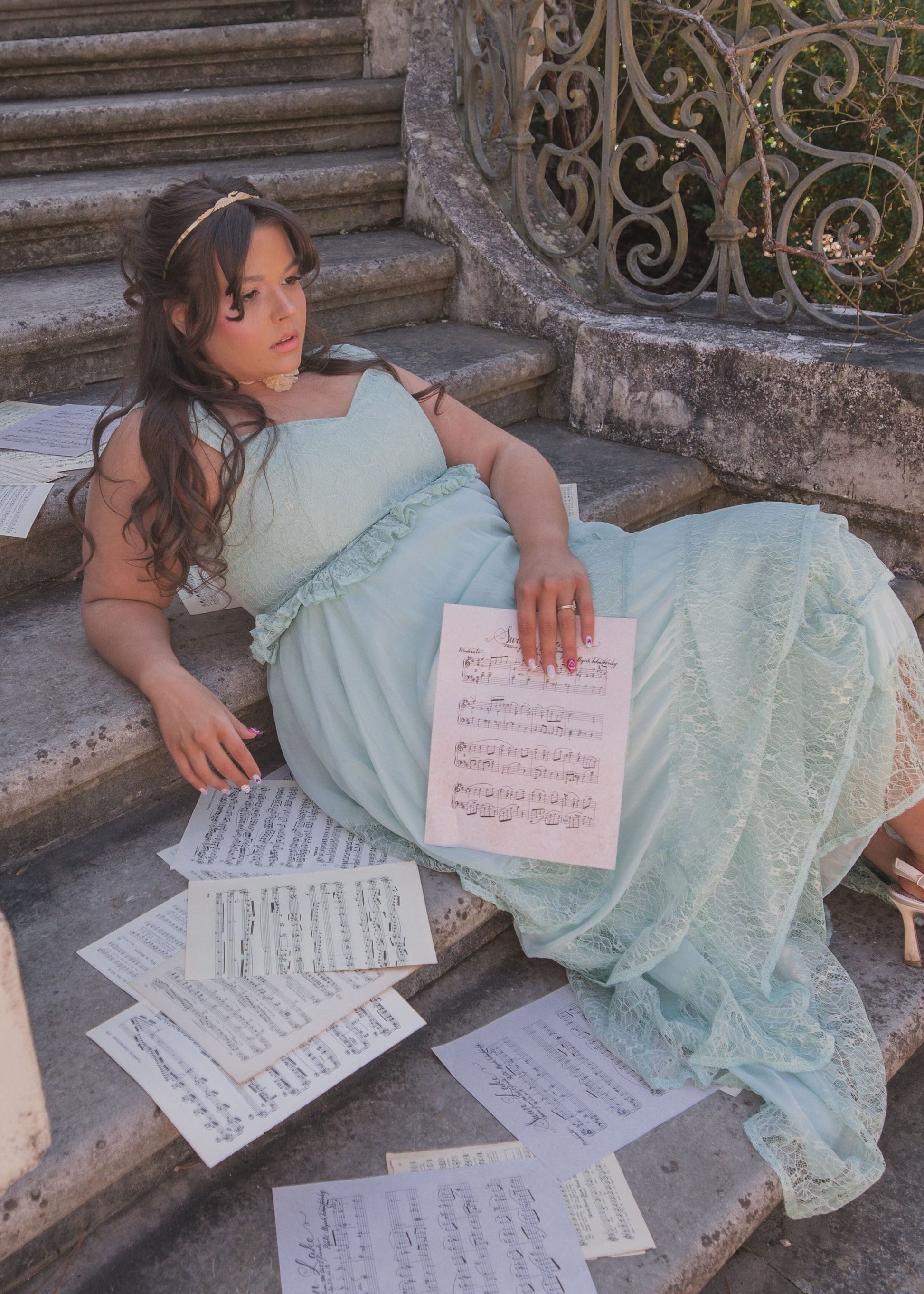 chic size inclusive model wearing JessaKae Odette Dress