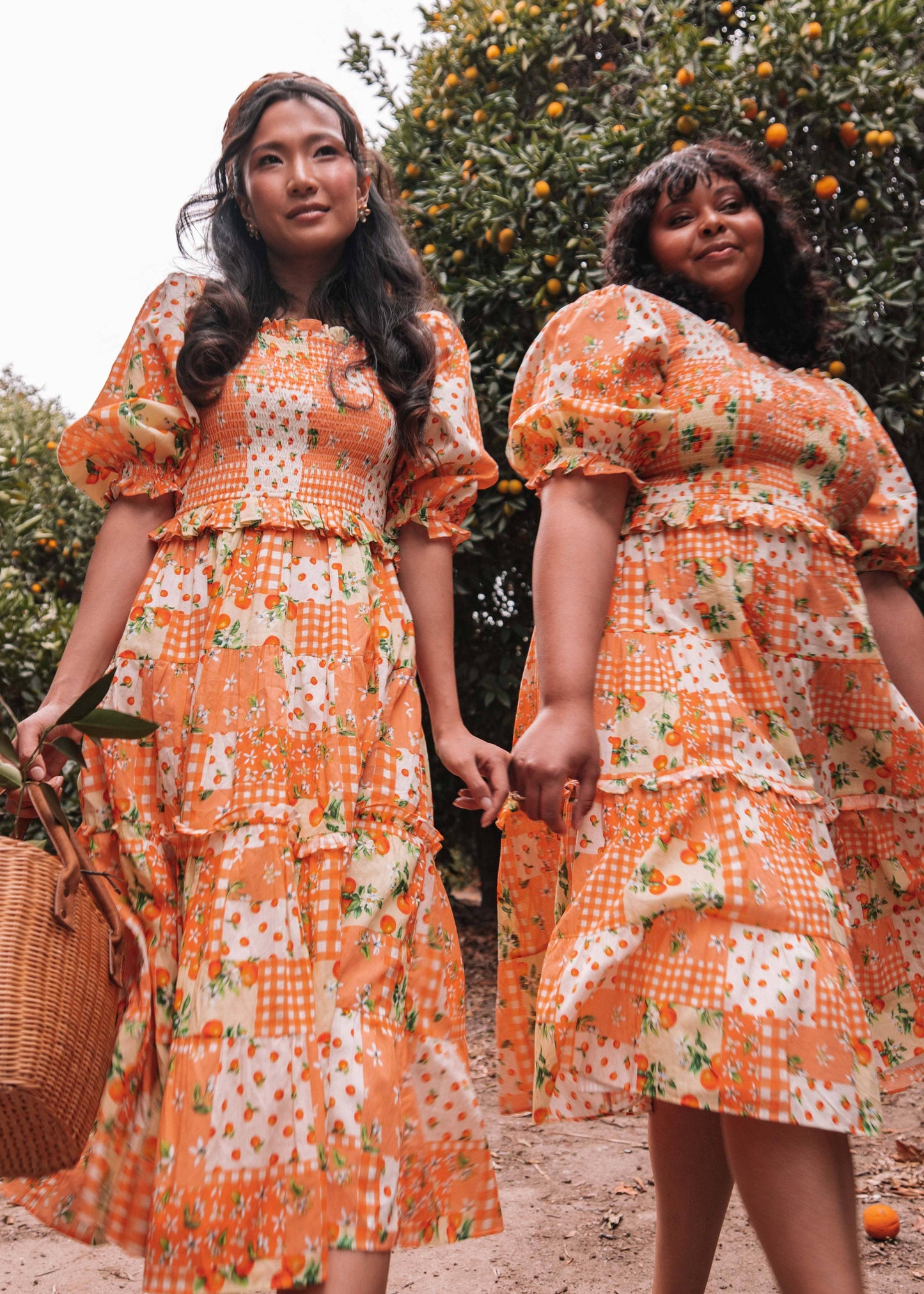 Orange Blossom Dress Dresses - JessaKae - Orange Blossom Dress - Orange Patch / XXS