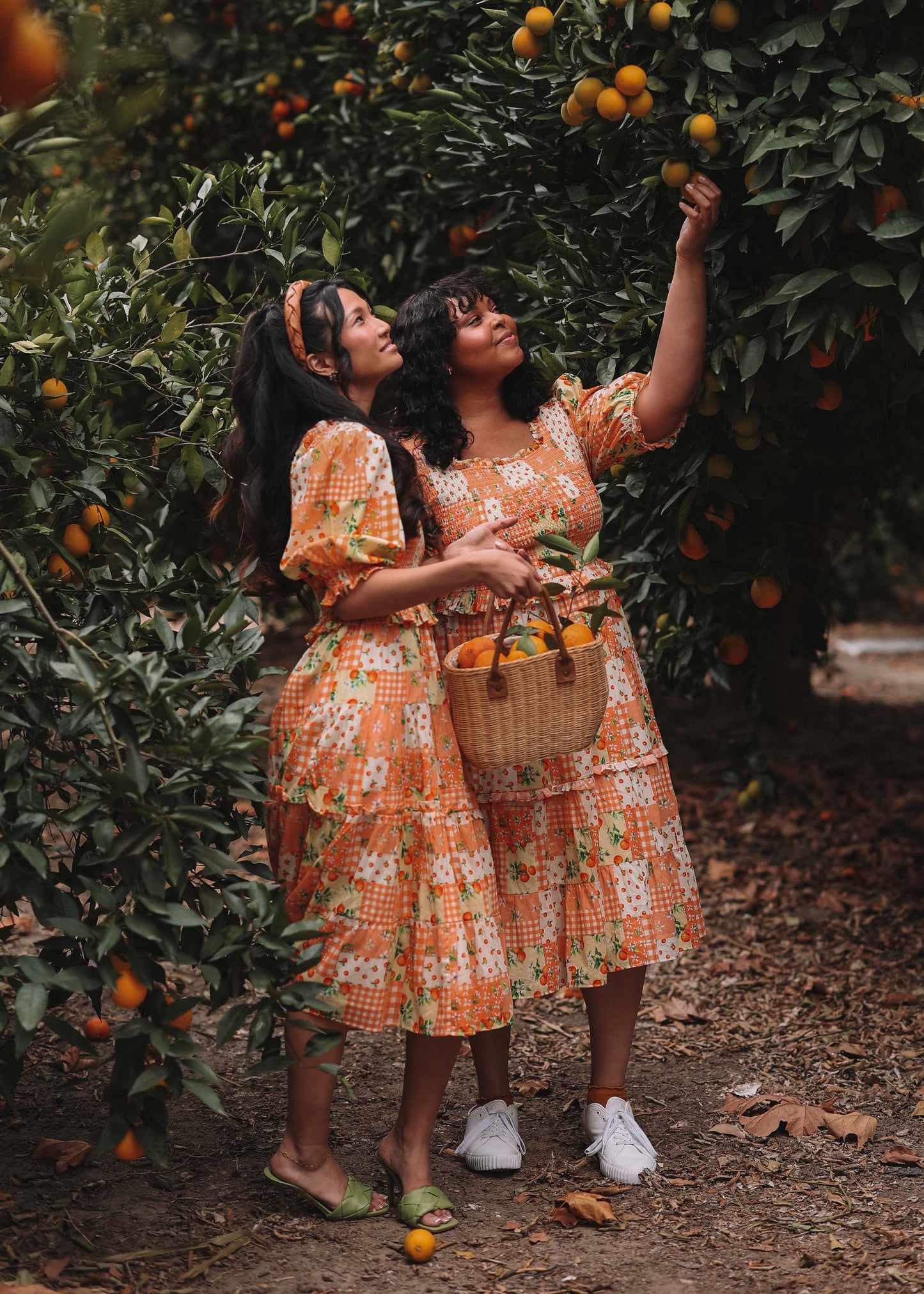 Orange Blossom Dress Dresses - JessaKae - Orange Blossom Dress_Orange Patch / XS