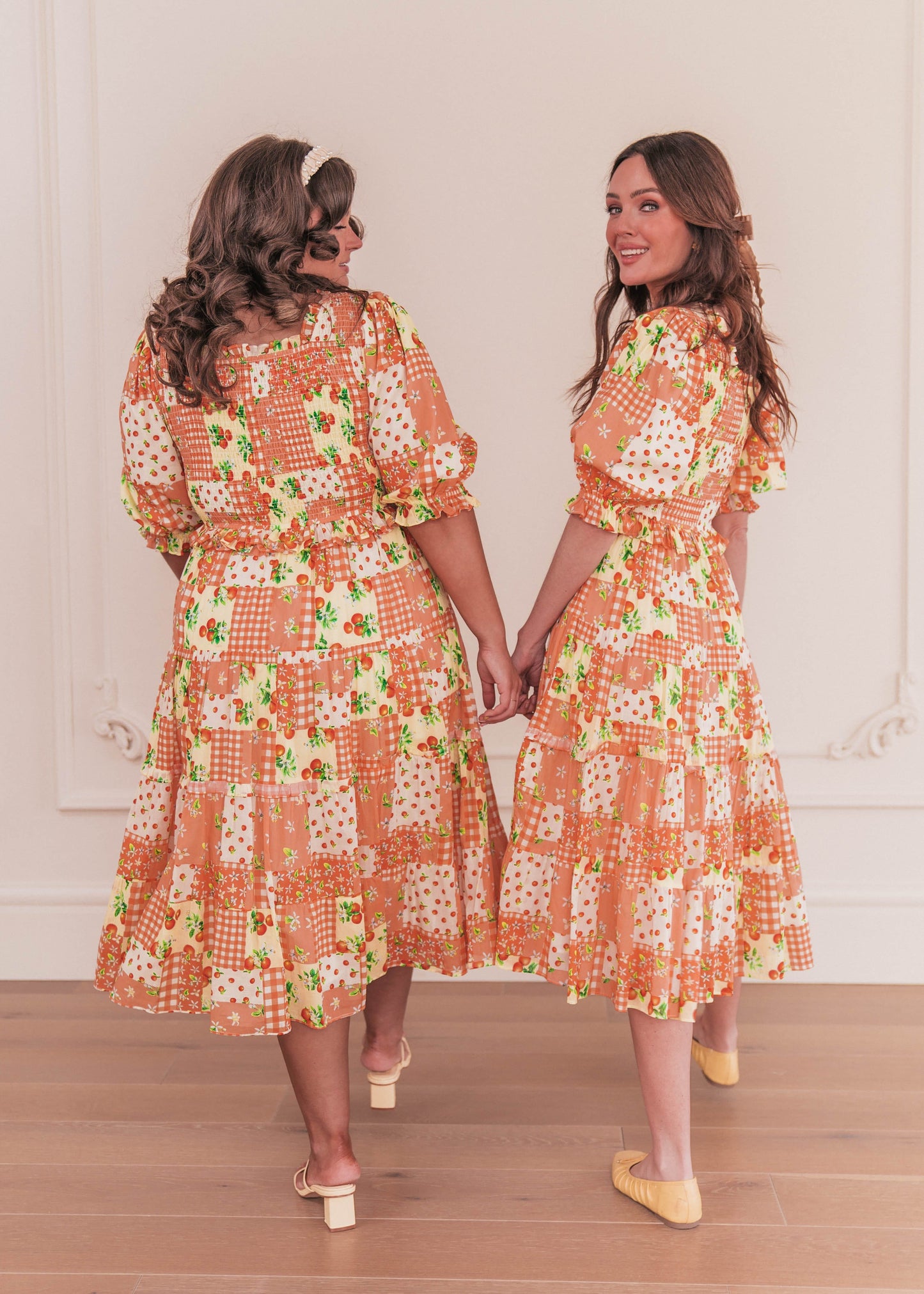 Orange Blossom Dress Dresses - JessaKae - Orange Blossom Dress_Orange Patch / XS