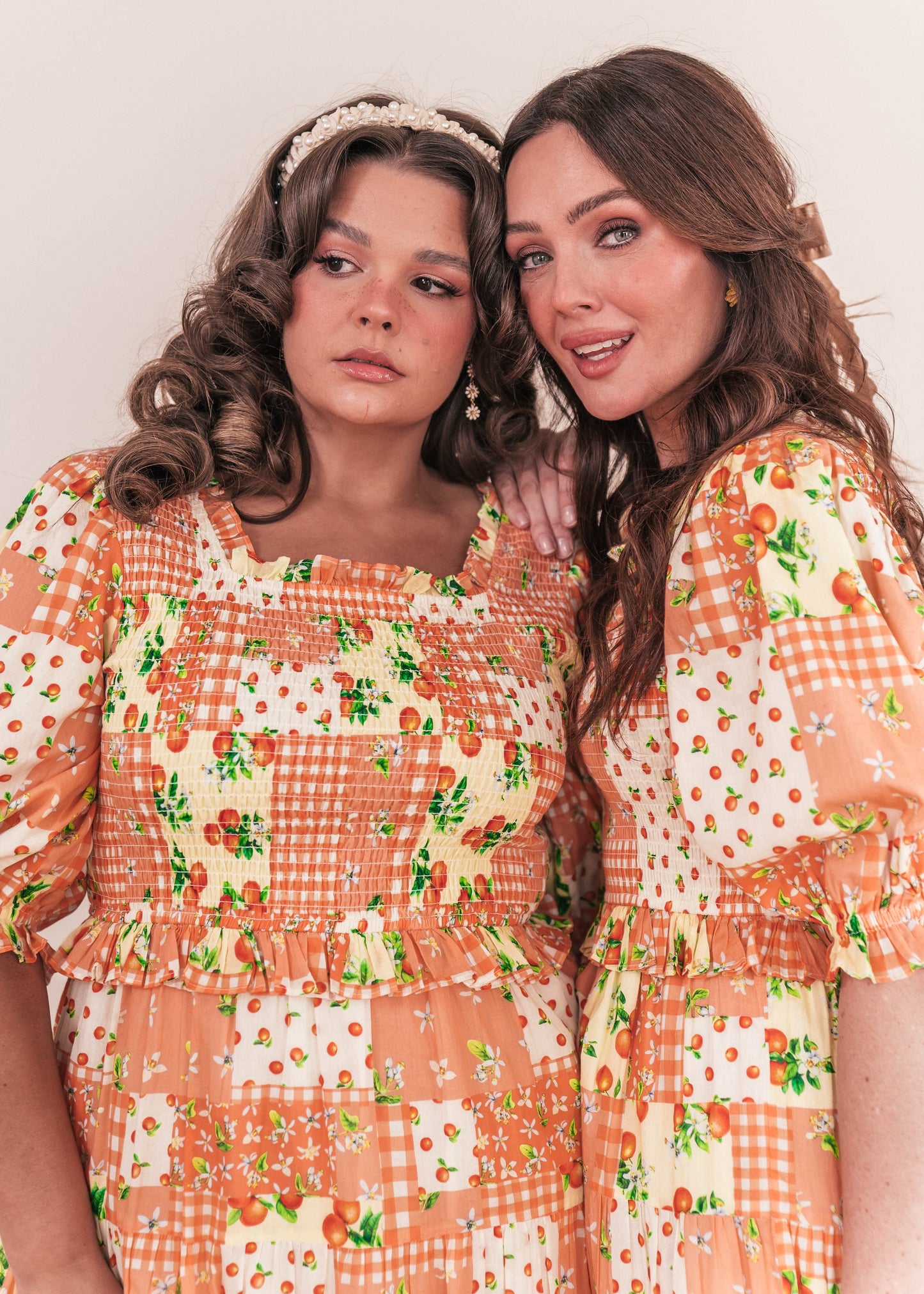 Orange Blossom Dress Dresses - JessaKae - Orange Blossom Dress_Orange Patch / XS