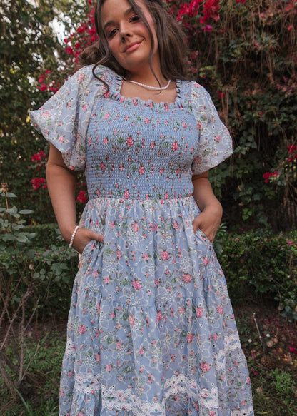 chic size inclusive model wearing JessaKae Penelope Dress