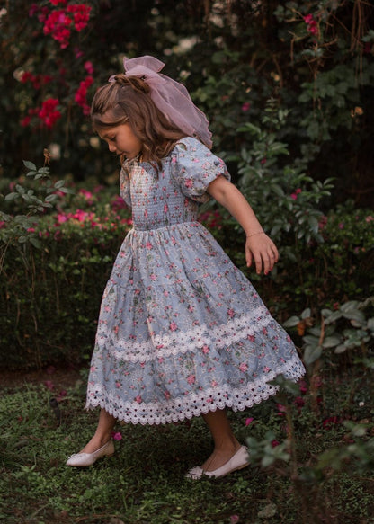 chic size inclusive model wearing JessaKae Penelope Girls Dress