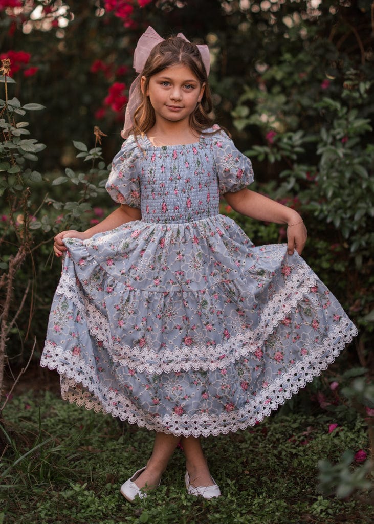 chic size inclusive model wearing JessaKae Penelope Girls Dress