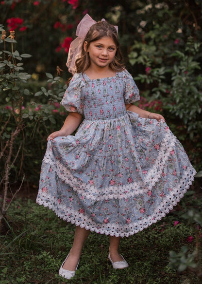 chic size inclusive model wearing JessaKae Penelope Girls Dress