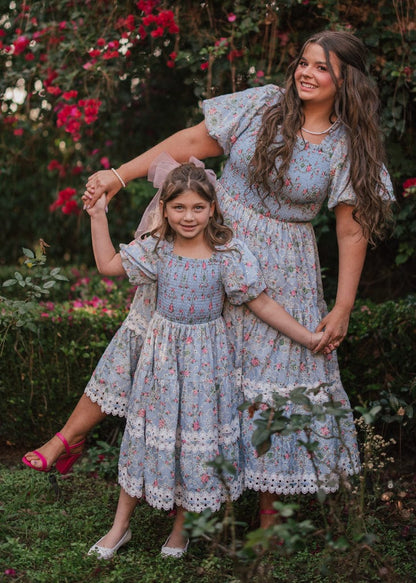 chic size inclusive model wearing JessaKae Penelope Girls Dress