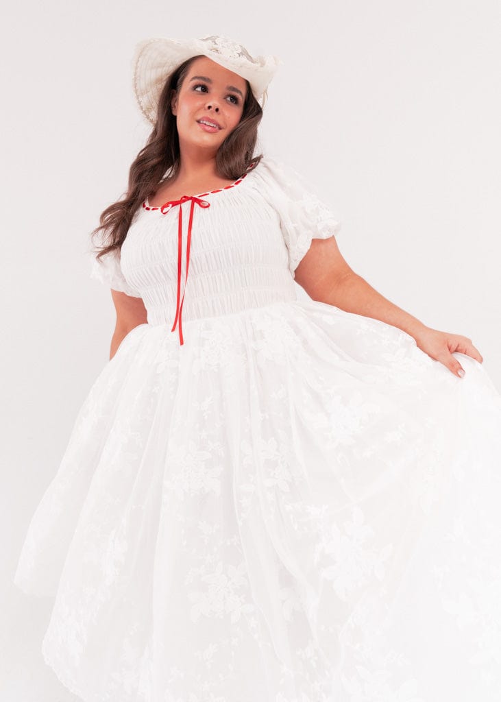 chic size inclusive model wearing JessaKae Poppins Dress Dresses