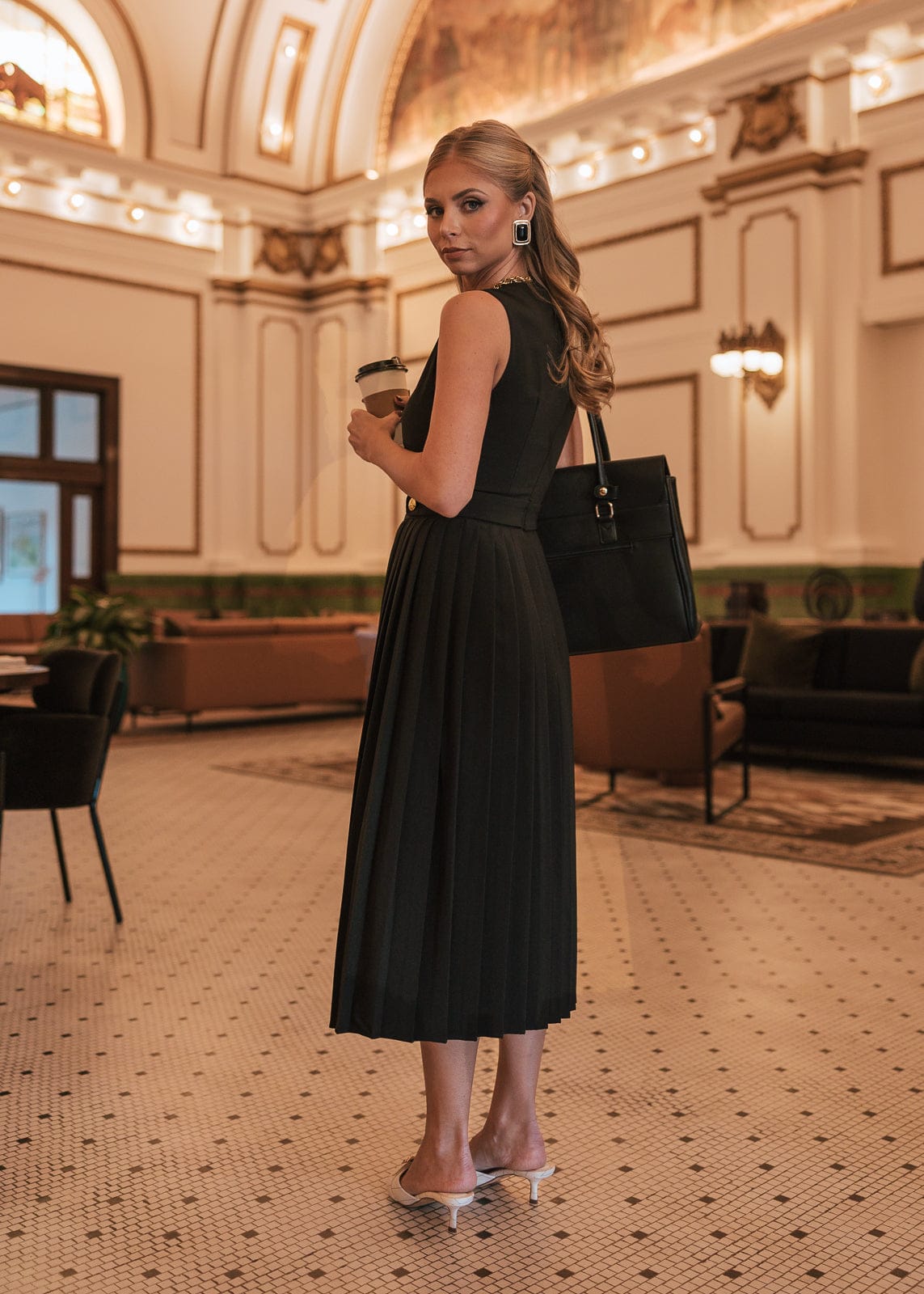 chic size inclusive model wearing JessaKae Presley Dress