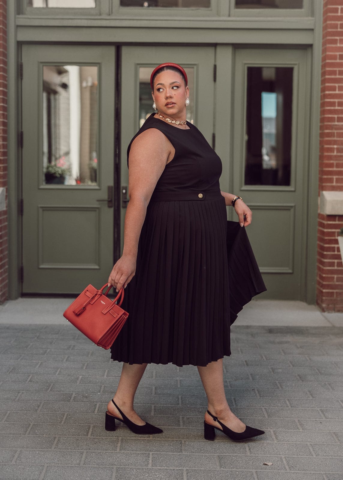 chic size inclusive model wearing JessaKae Presley Dress