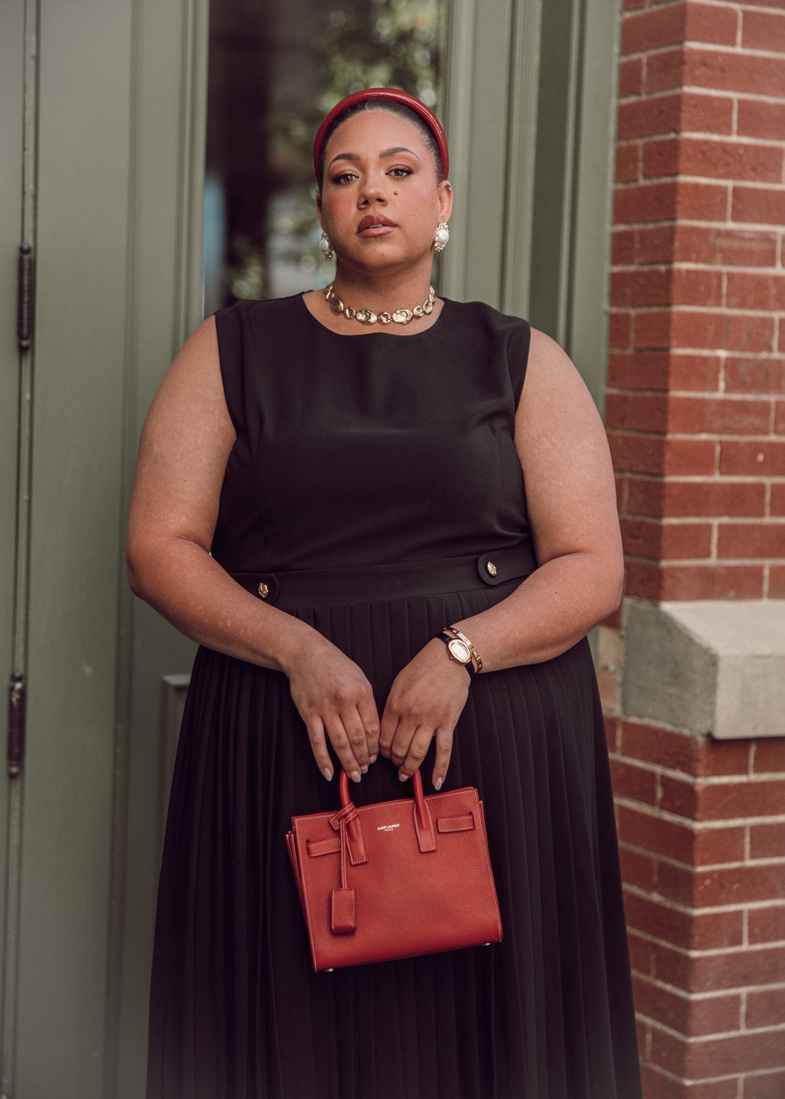 chic size inclusive model wearing JessaKae Presley Dress