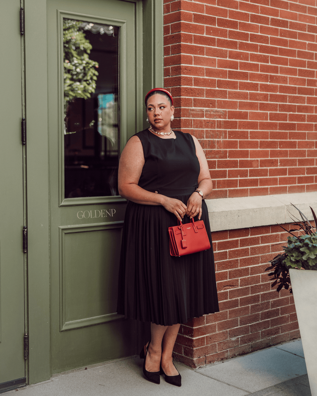 chic size inclusive model wearing JessaKae Presley Dress