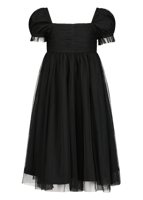 chic size inclusive model wearing JessaKae Promenade Girls Dress Black / 12-18M Girls Dress