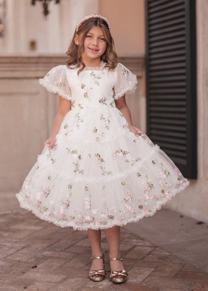 chic size inclusive model wearing JessaKae Promise Girls Dress