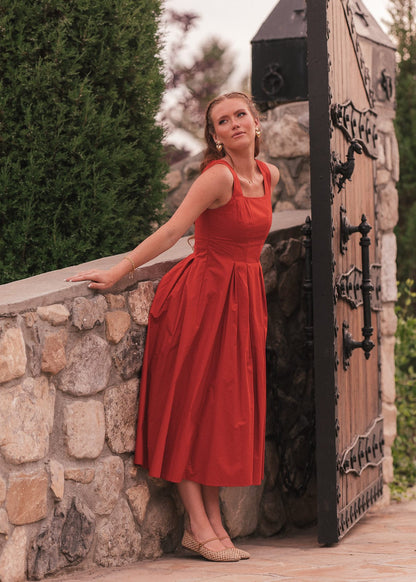 chic size inclusive model wearing JessaKae Quinn Dress