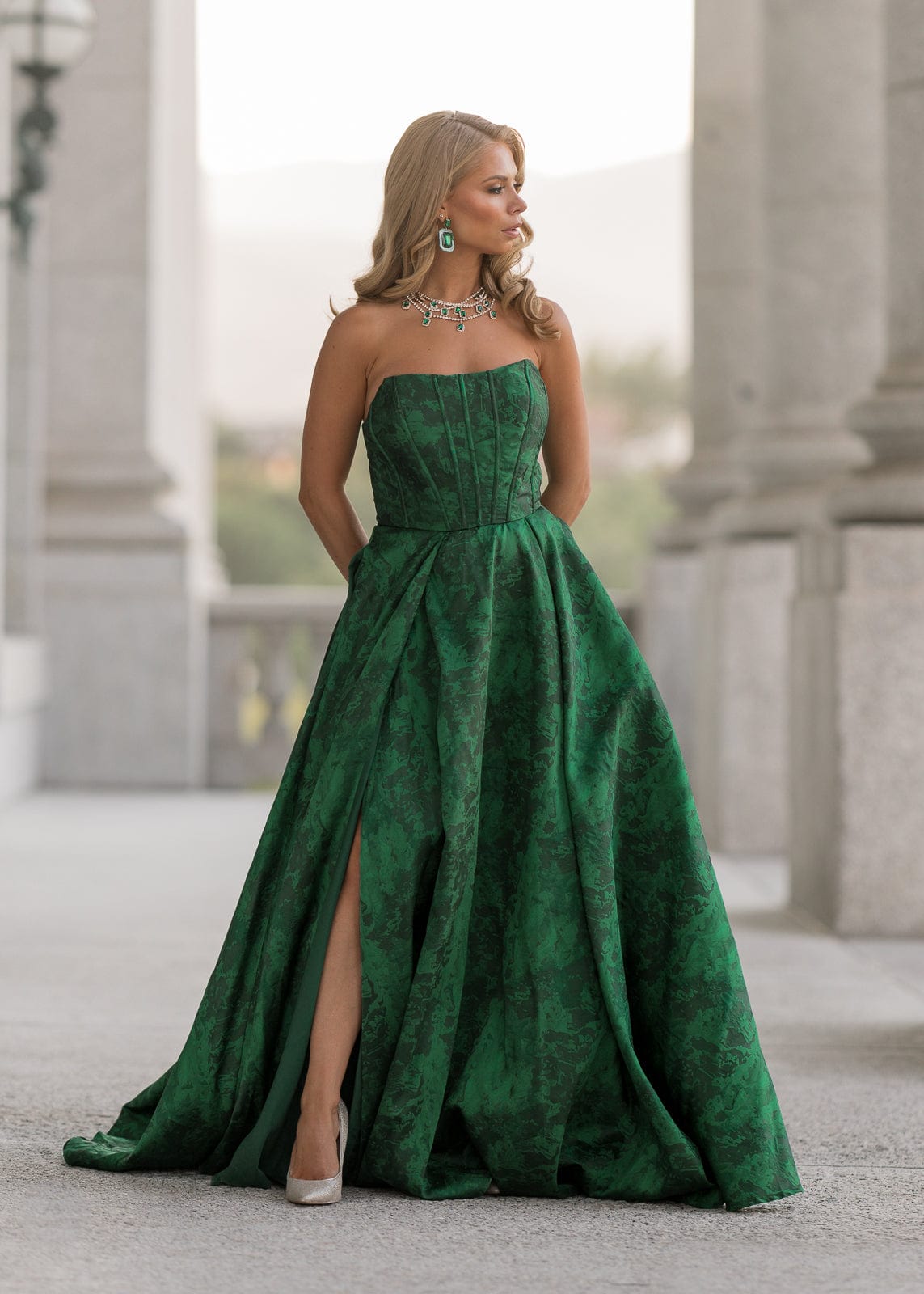 chic size inclusive model wearing JessaKae Rayne Dress