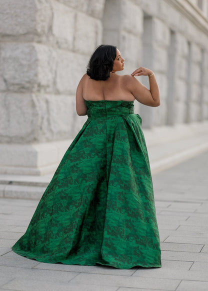 chic size inclusive model wearing JessaKae Rayne Dress