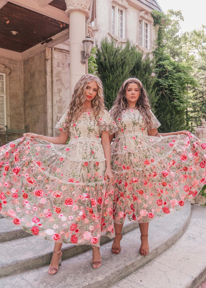 Rose Dress Dresses - JessaKae - Rose Dress - Lilac Rose / XXS