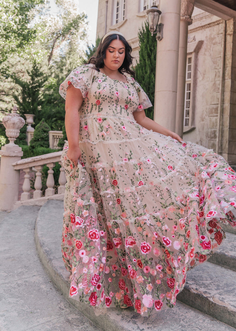 chic size inclusive model wearing JessaKae Rose Dress Dresses