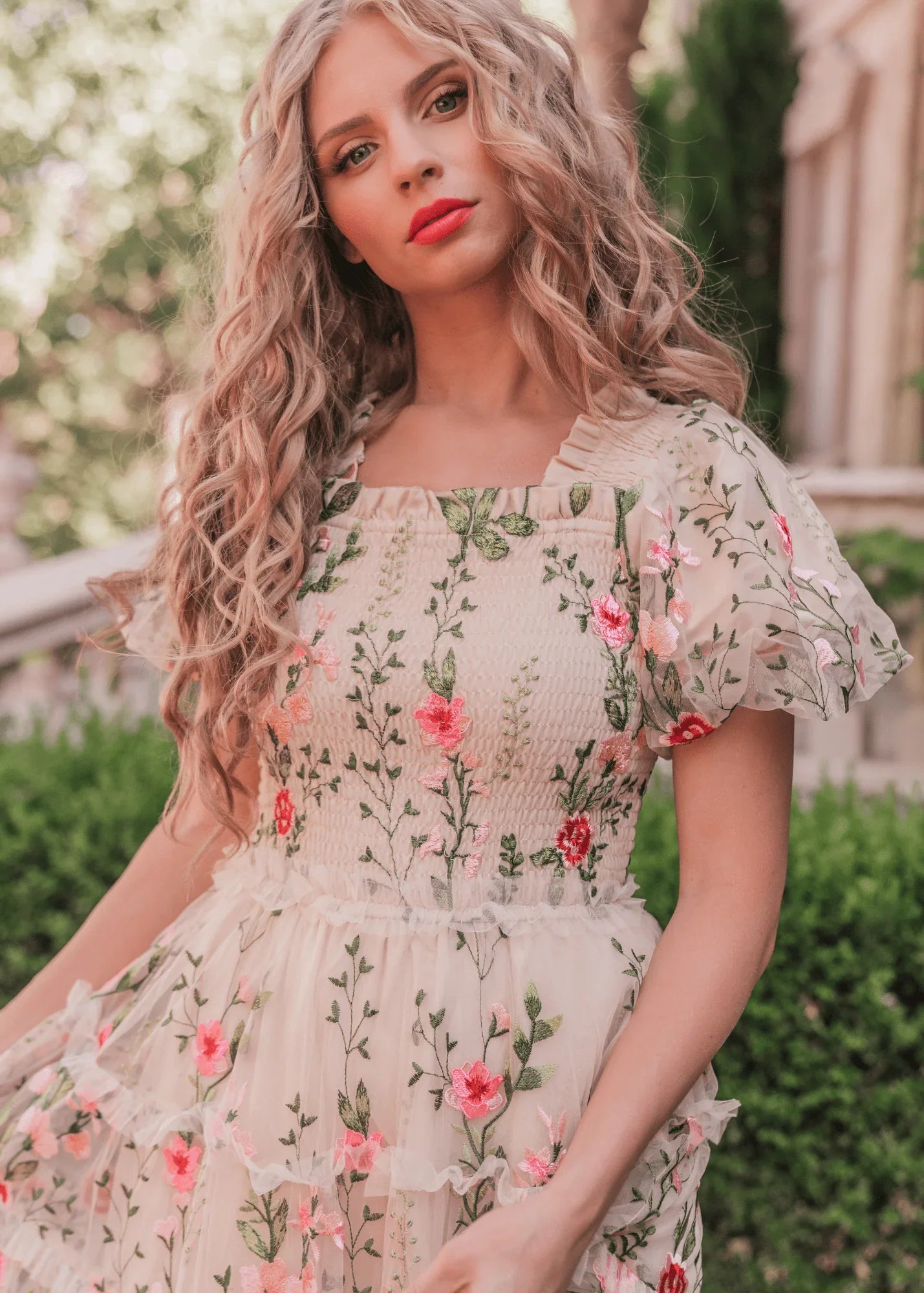 Rose Dress Midi - Cream | Occasion Dress in Sizes XXS6X | JessaKae Rose Dress Midi - Cream | Occasion Dress in Sizes XXS6X | JessaKae
