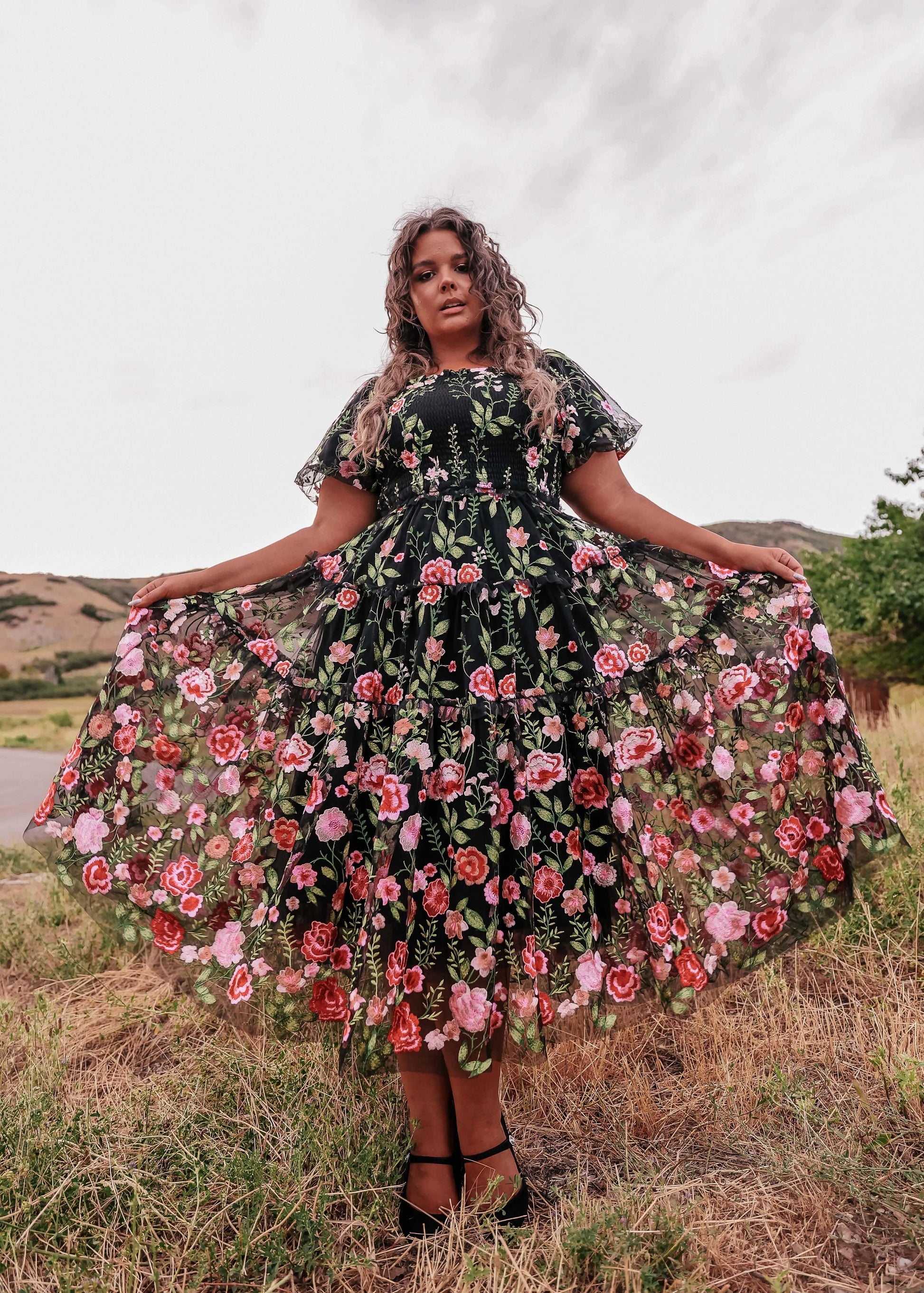 Rose Dress Dresses - JessaKae - Rose Dress - Lilac Rose / XXS