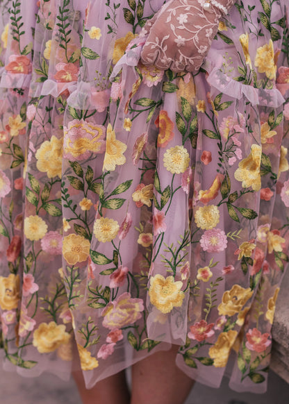 Rose Dress Dresses - JessaKae - Rose Dress - Lilac Rose / XXS