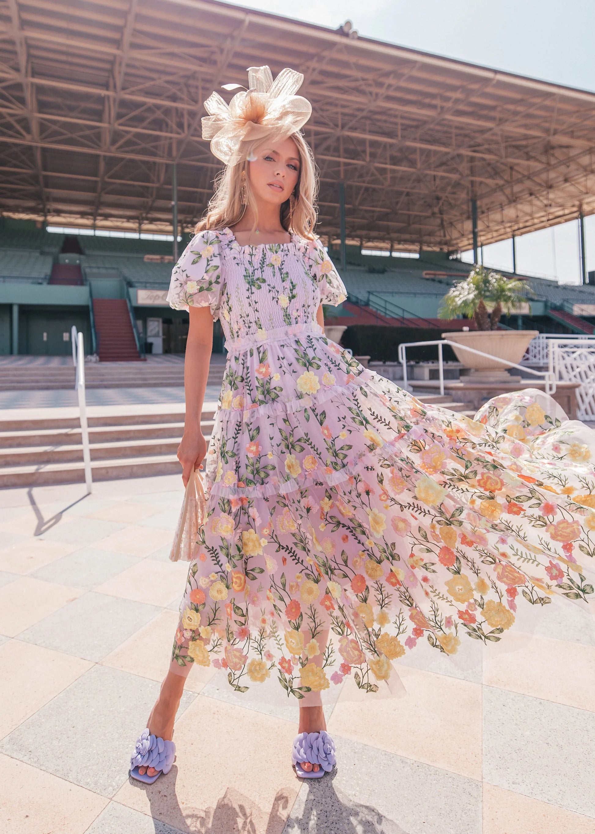 Rose Dress Dresses - JessaKae - Rose Dress - Lilac Rose / XXS