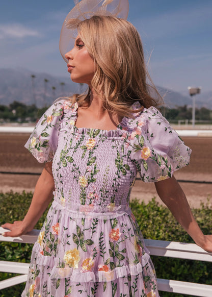 Rose Dress Dresses - JessaKae - Rose Dress - Lilac Rose / XXS