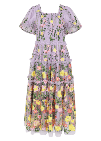 Rose Dress Dresses - JessaKae - Rose Dress - Lilac Rose / XXS