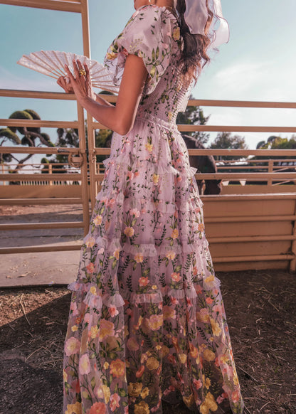 Rose Dress - Maxi Dresses - JessaKae - Rose Dress - Maxi - Lilac Rose / XXS