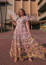 chic size inclusive model wearing JessaKae Rose Dress - Maxi Dresses