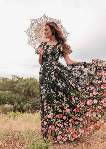 Rose Dress - Maxi Dresses - JessaKae - Rose Dress - Maxi - Lilac Rose / XXS