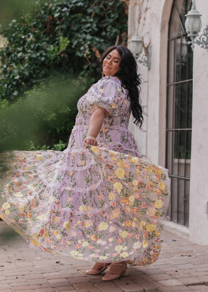 Rose Dress - Maxi Dresses - JessaKae - Rose Dress - Maxi - Lilac Rose / XXS