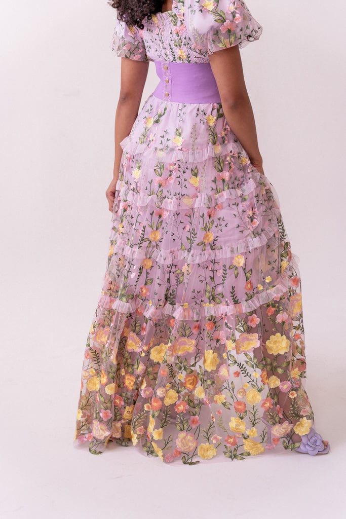 chic size inclusive model wearing JessaKae Rose Dress - Maxi Dresses