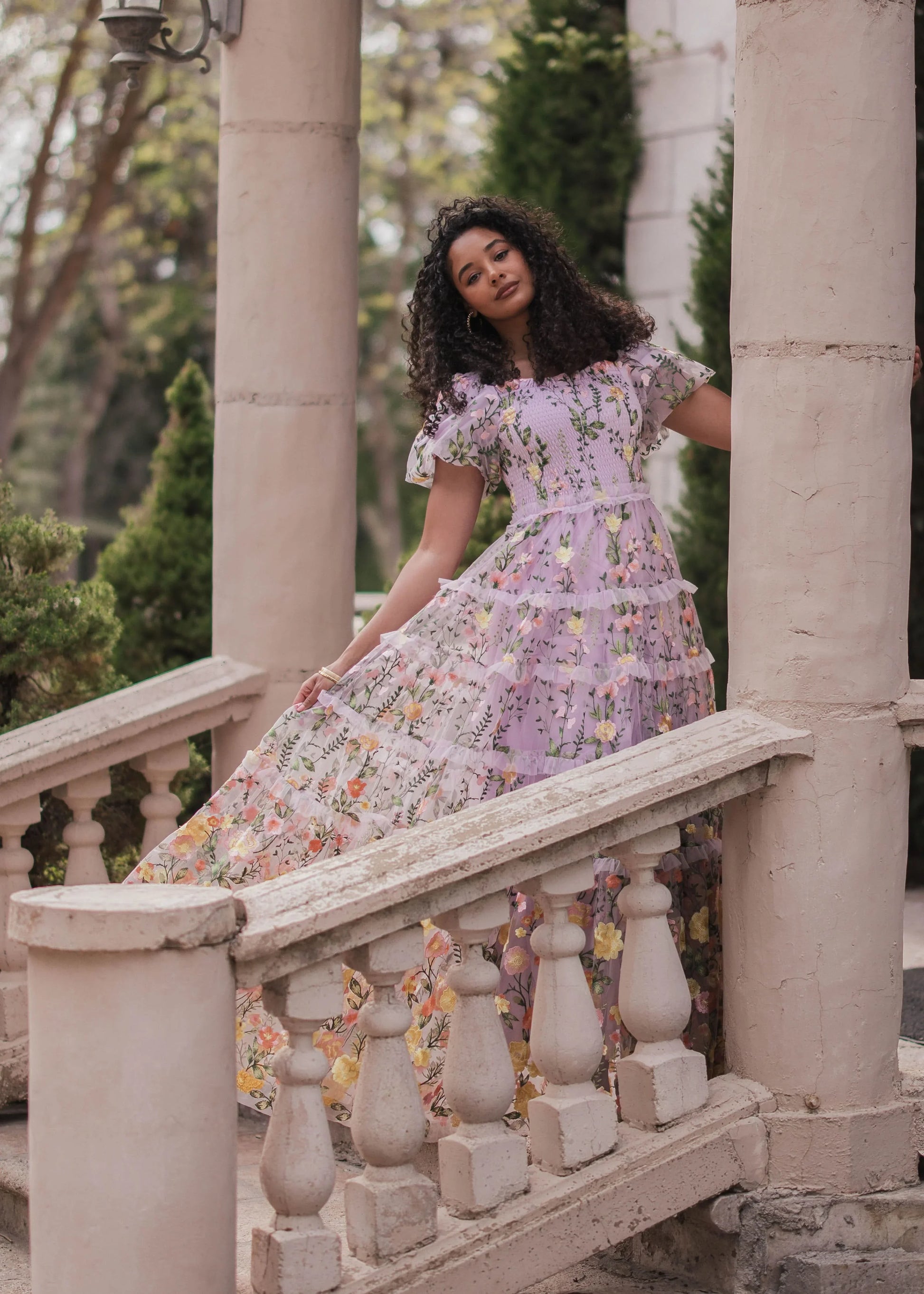 Rose Dress - Maxi Dresses - JessaKae - Rose Dress - Maxi - Lilac Rose / XXS