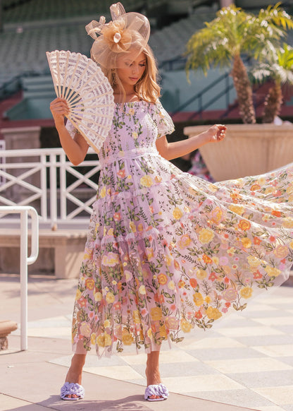 Rose Dress Dresses - JessaKae - Rose Dress - Lilac Rose / XXS