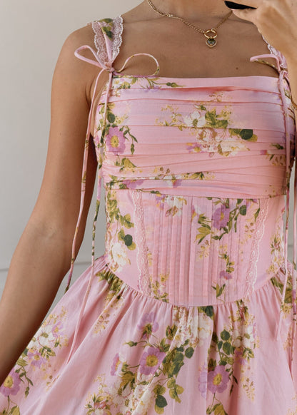 chic size inclusive model wearing JessaKae Rosella Dress - Pink