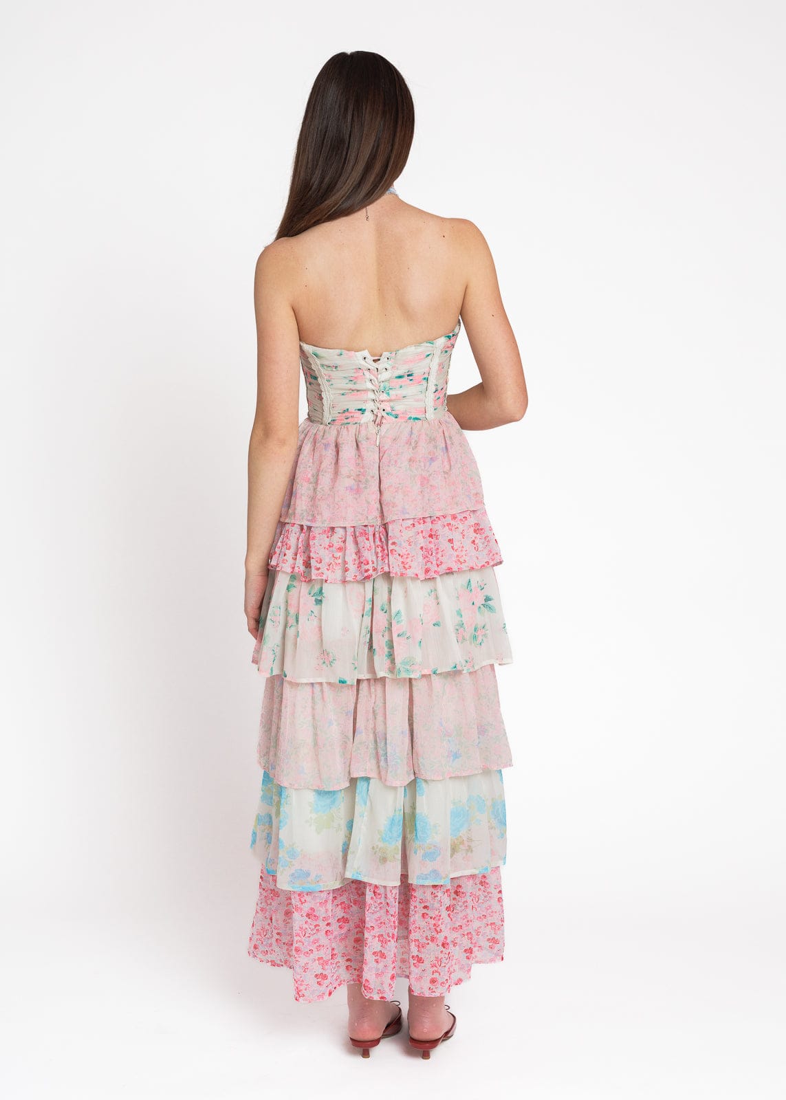 Rosemary Strapless Tiered Maxi Dress - Pink | Occasion Dress in Sizes XXS6X | JessaKae Rosemary Strapless Tiered Maxi Dress - Pink | Occasion Dress in Sizes XXS6X | JessaKae