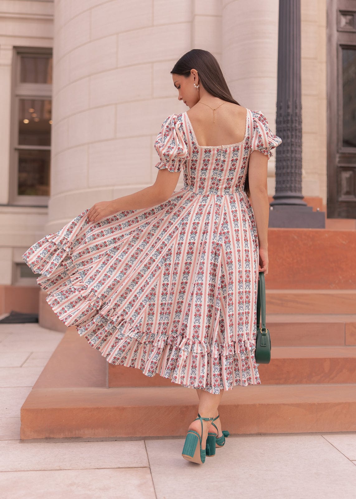 chic size inclusive model wearing JessaKae Rue Dress