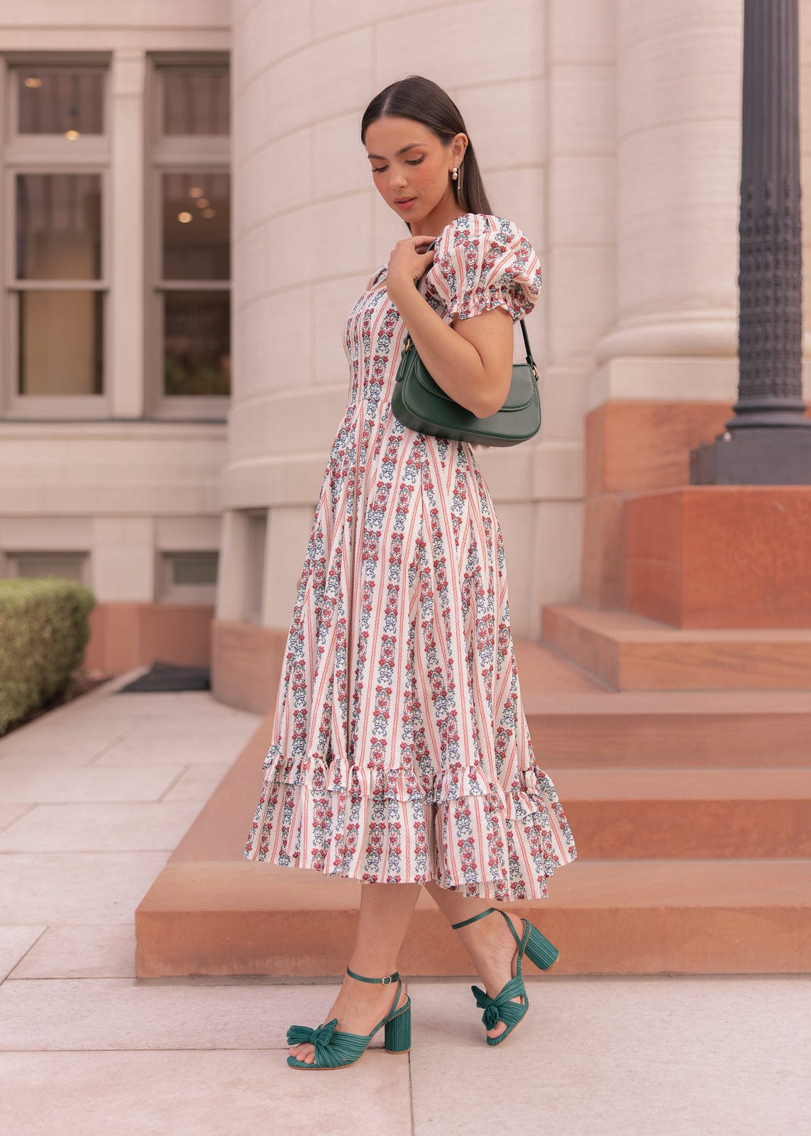 chic size inclusive model wearing JessaKae Rue Dress