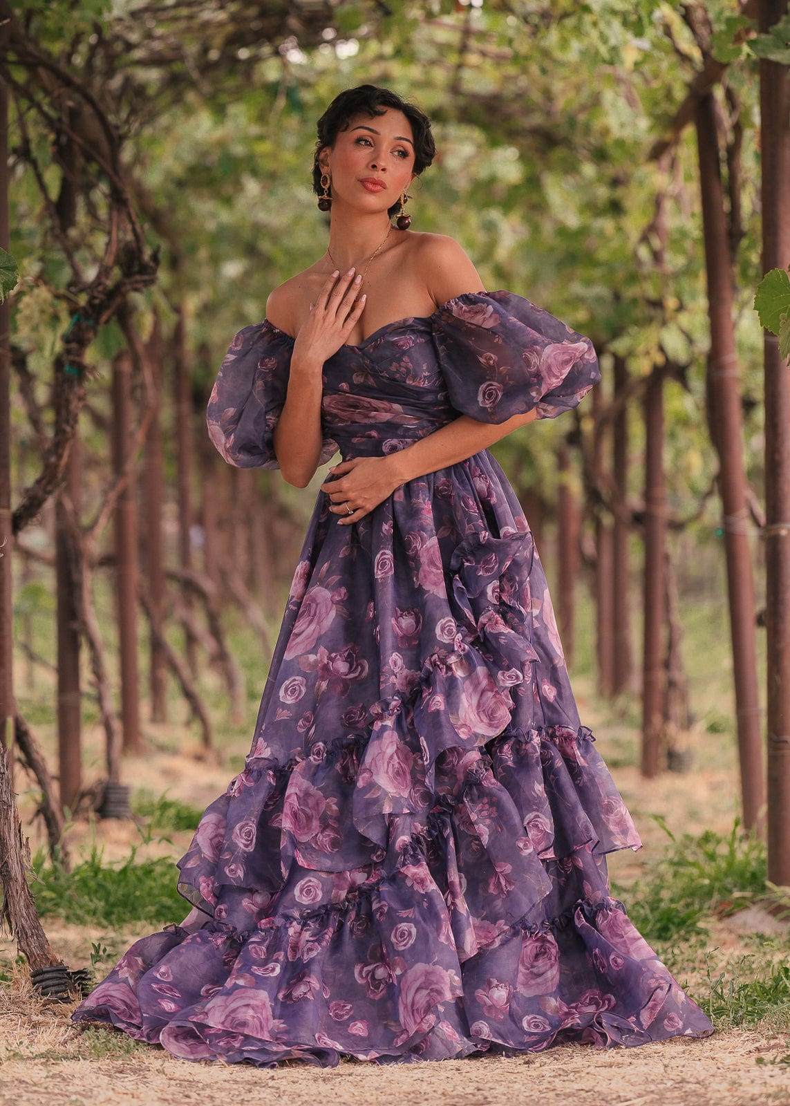 chic size inclusive model wearing JessaKae Saint Dress