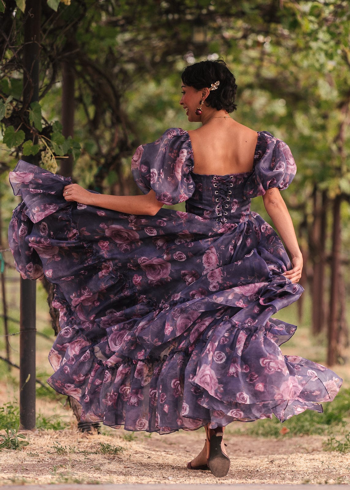 chic size inclusive model wearing JessaKae Saint Dress