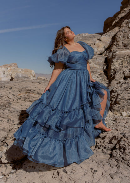 chic size inclusive model wearing JessaKae Saint Dress