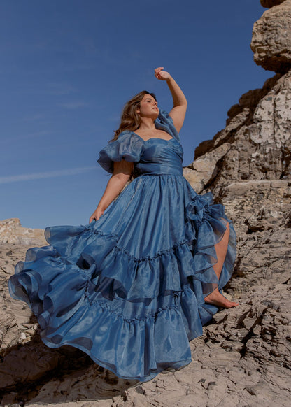 chic size inclusive model wearing JessaKae Saint Dress