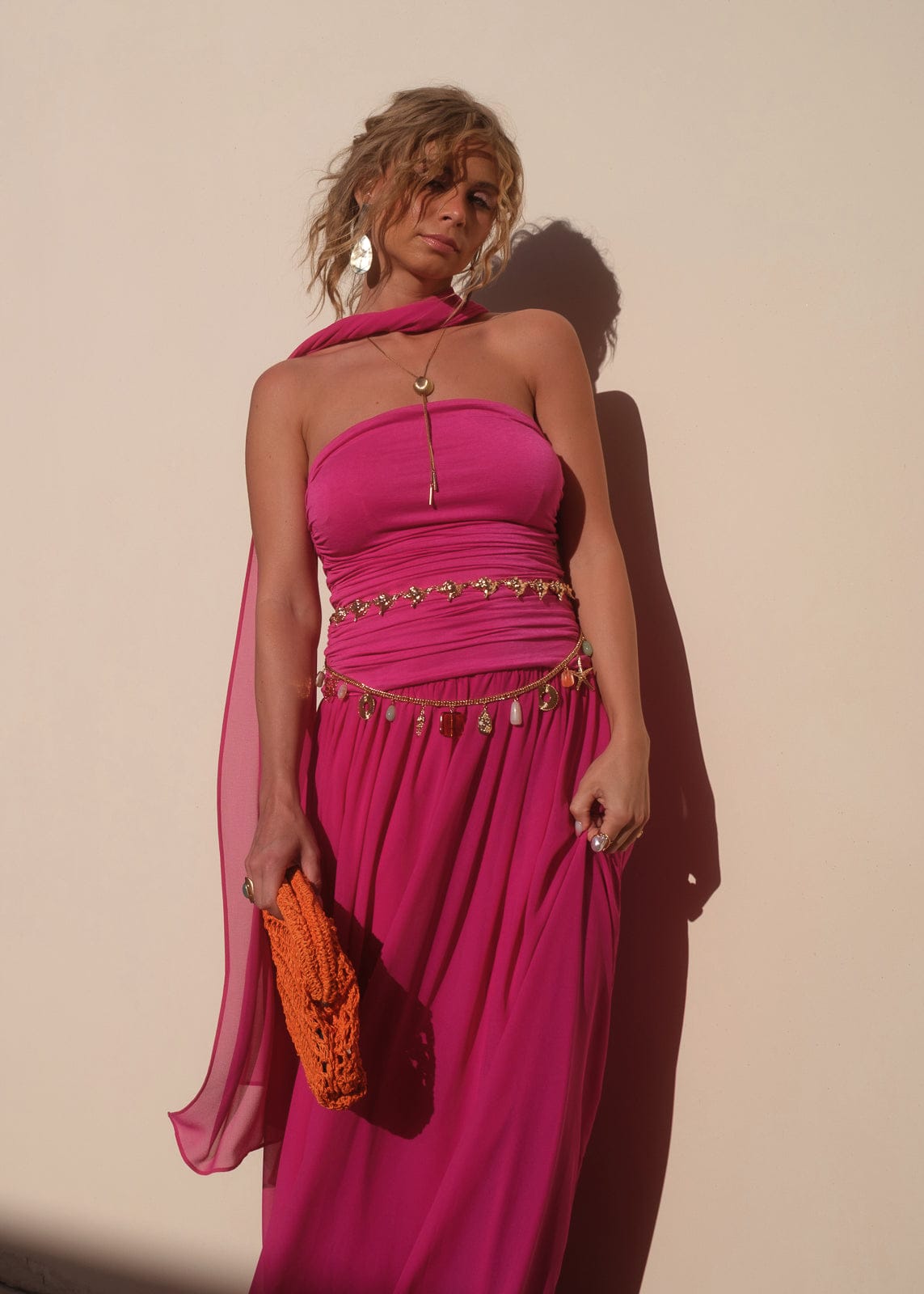 chic size inclusive model wearing JessaKae Sanica Dress