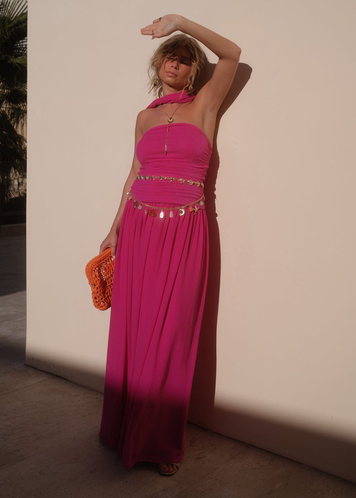 chic size inclusive model wearing JessaKae Sanica Dress